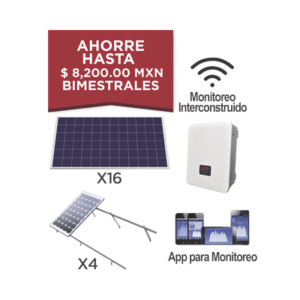 Kit energía solar 1500 Kw Bimestrales