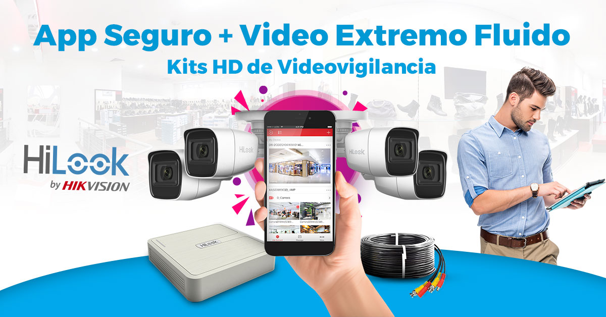 Kit de cámaras FullHD y 4K monitoreo por celular